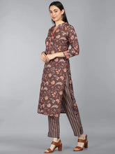 Poly Crepe Printed Kurta Pant Dupatta-PKSKD1036AB